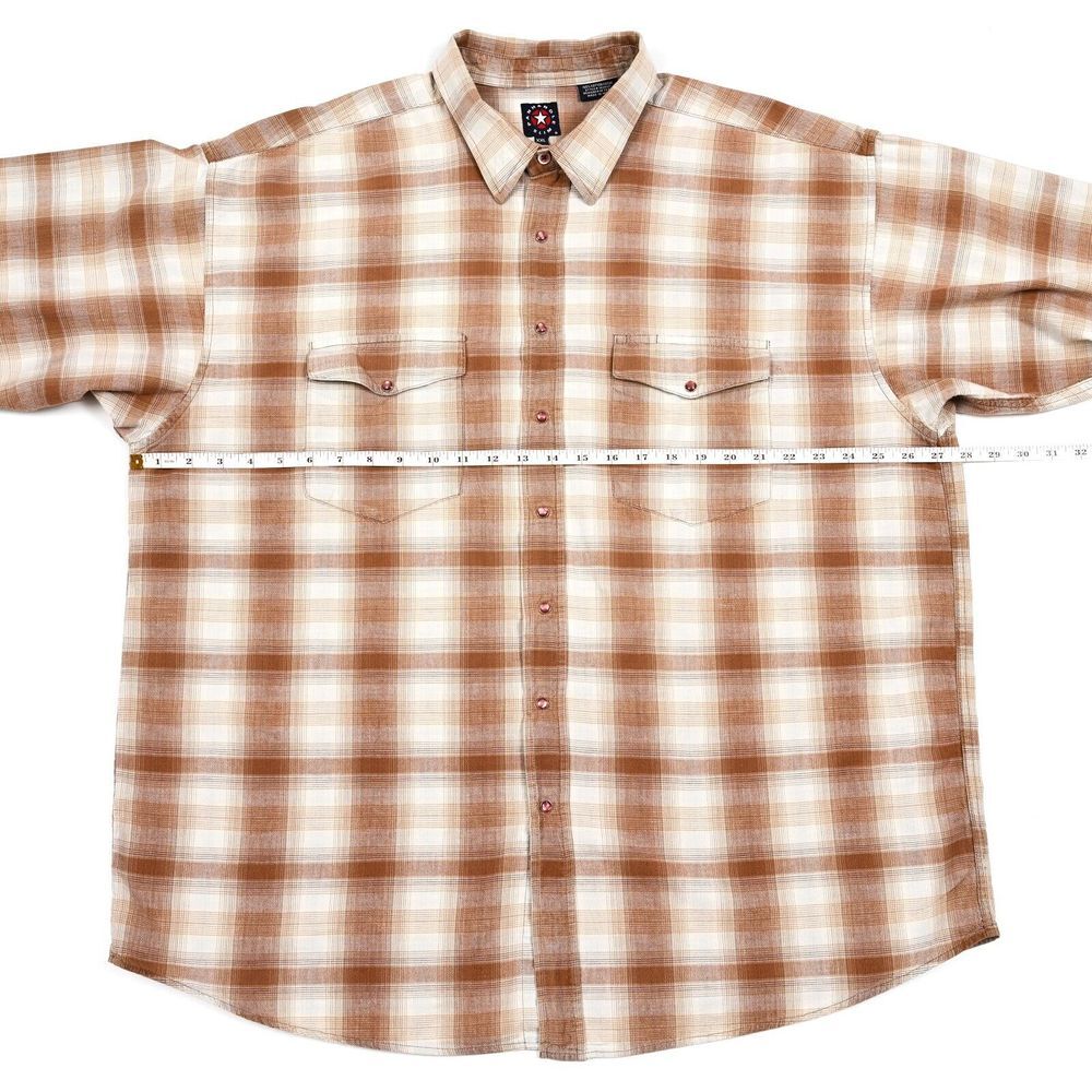 Panhandle Slim Men's 2XL‎ Plaid Pearl Snap Western Shirt Cowboy XXL EUC - Picture 4 of 10